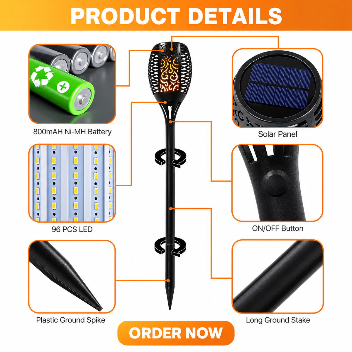Solar Fire Lamp