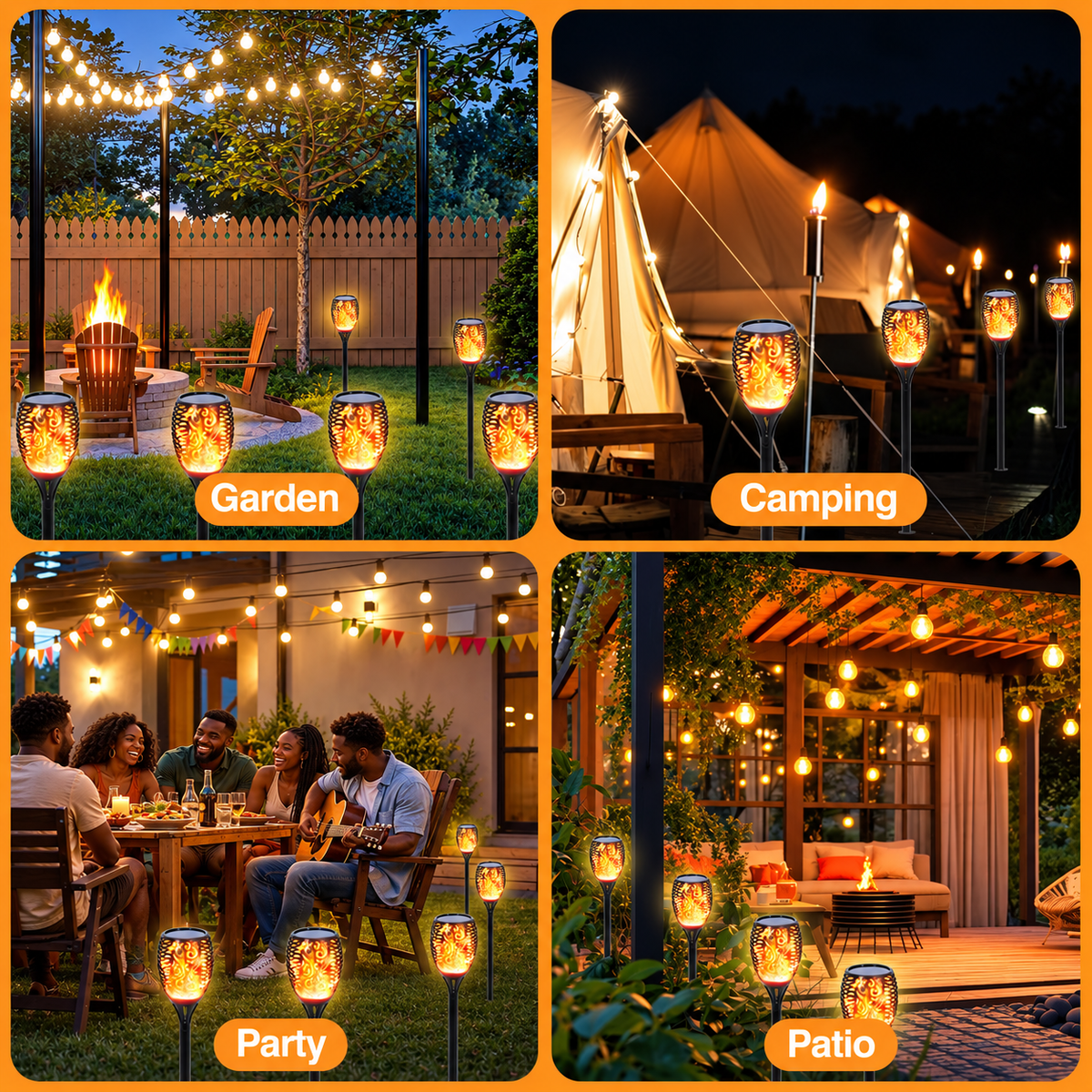 Solar Fire Lamp